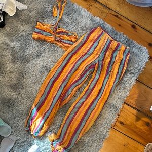 Lulu’s Striped Pants & Bandeau Set